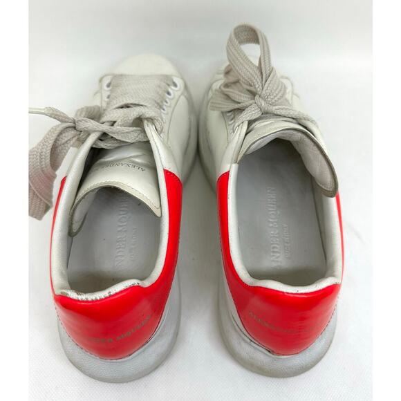 ALEXANDER MCQUEEN Oversized Chunky Platform Sneakers White Red-Orange - Sz 5 1/2 - Picture 6 of 8